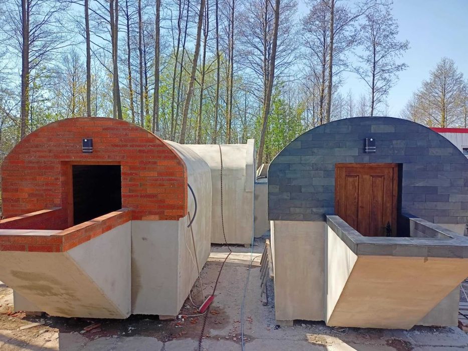 schron betonowy , piwniczka betonowa , ziemianka , piwnica , sauna ogrodowa