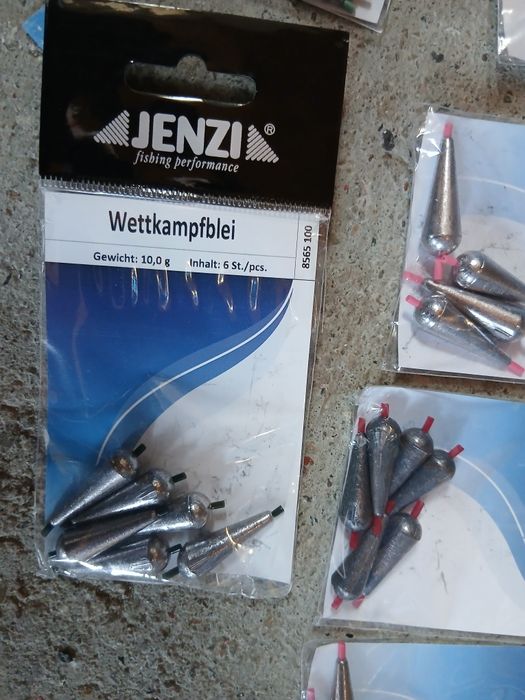 Zestaw nowych ciężarków wędkarskich