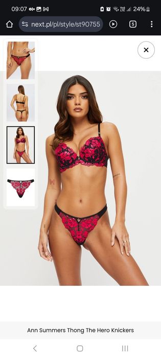 biustonosz i stringi Ann Summers The Hero z fiszbinami