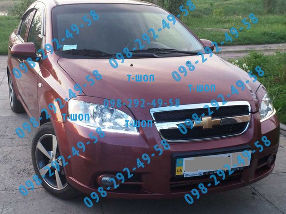 Уголки переднего бампера накладки на пороги мухобойка ветровики Chevrolet Aveo T200 T250 Шевроле Авео