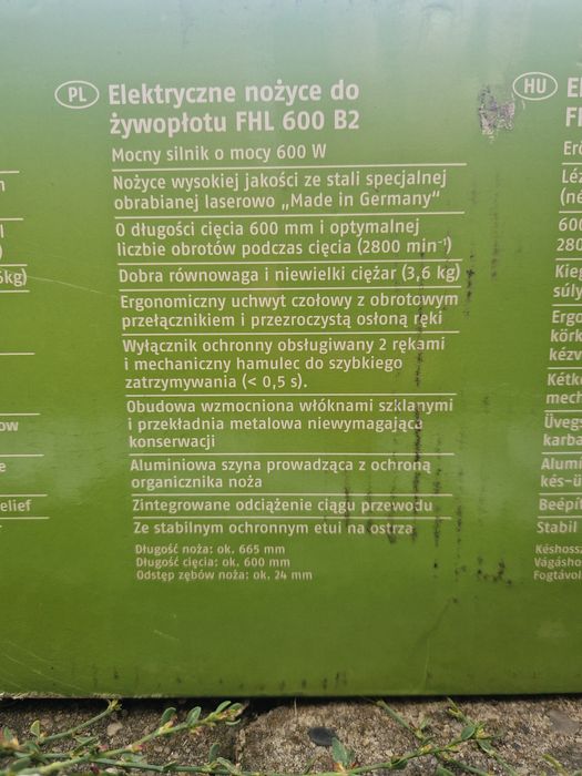 Nożyce do żywopłotu florabest