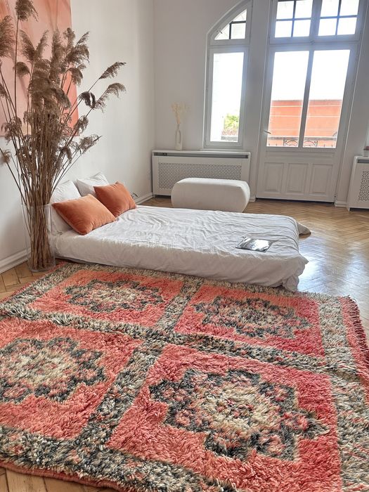 Dywan Vintage marokański wełniany ręcznie tkany