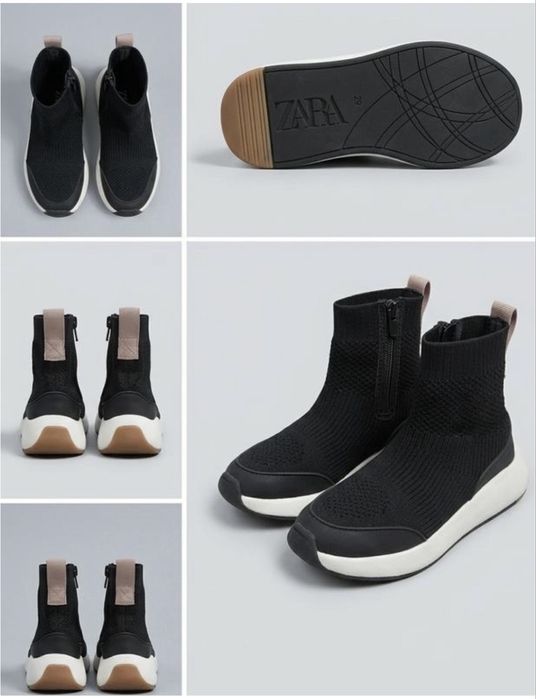 Хайтопи/високі кросівки-сітка від zara