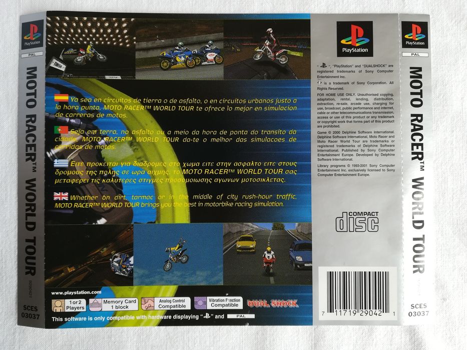 Contracapas, Moto Racer/Point Blank 3/Tekken 3 - PS1/PlayStation