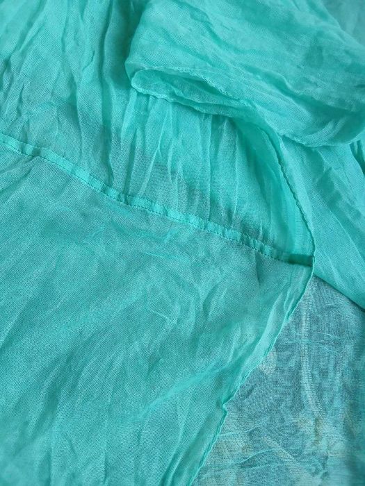 Шарф легкий цвет тиффани снуд 90х70см п\э