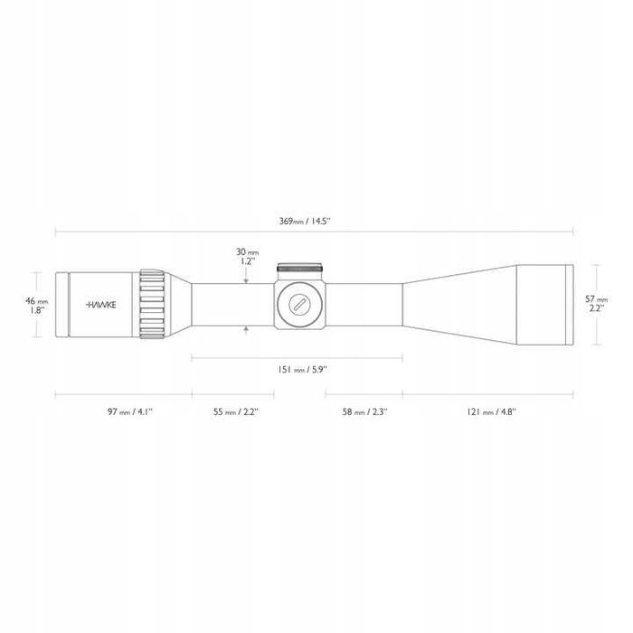Hawke Luneta ENDURANCE 30 WA SF 4-16X50 LR DOT 8X