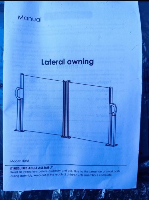 Toldo Lateral - 6m×1,80m