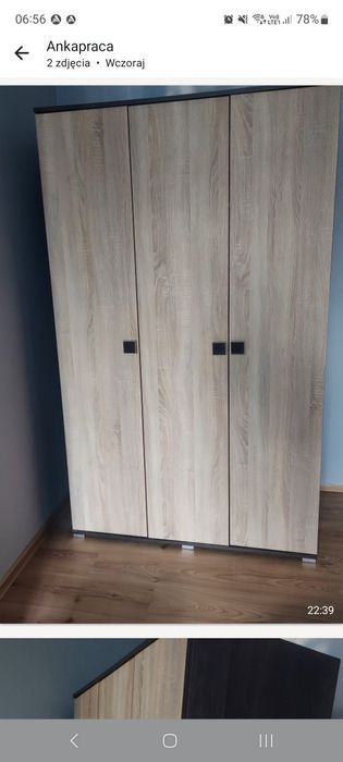 Oddam szafę z półkami i wieszaniem.