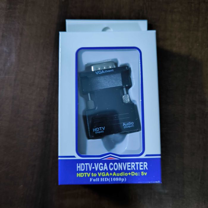 НОВЫЙ Переходник HDMI to VGA Converter HD + шнур Audio Cable 3,5 mm