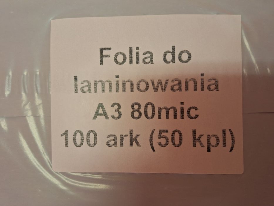 Folia do laminowania A3 80 mikronów 100 arkuszy