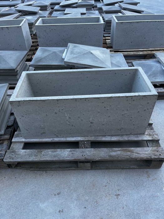 Donica betonowa 100x40x40, beton architektoniczny, wazon betonowy