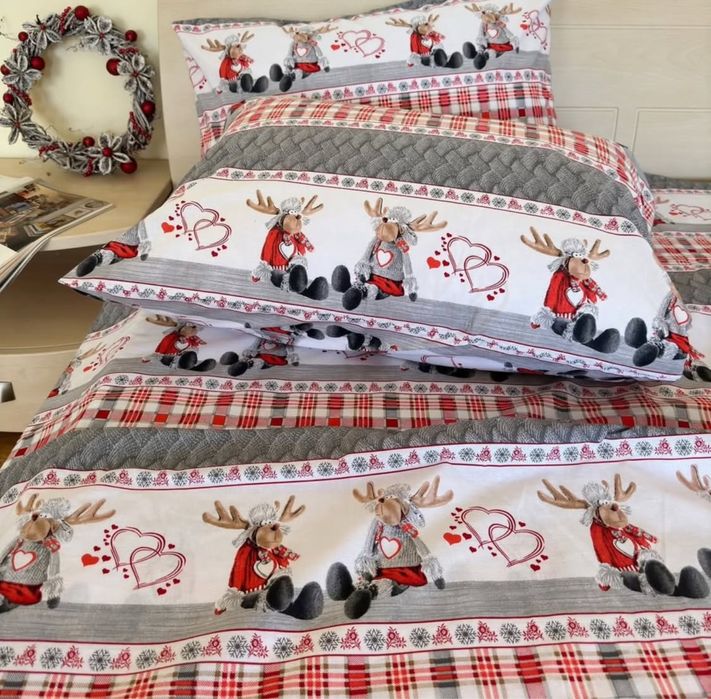 Новорічна постільна білизна,постіль,бязь,полуторка,двоспалка,євро
