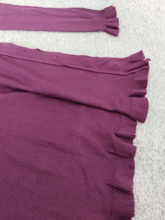 Fioletowo-purpurowy miękki kardigan sweterek na guziki Renais roz. S/M