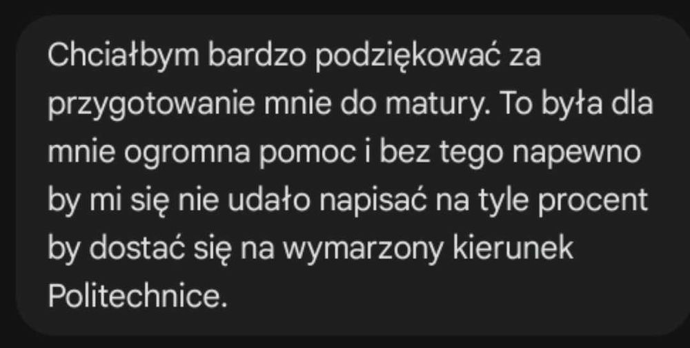 Korepetycje i przygotowanie do poprawek maturalnych