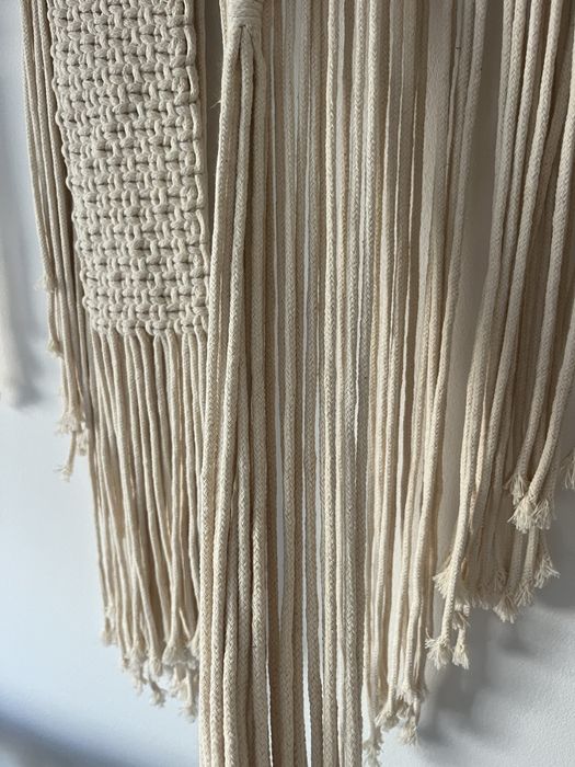 macrame bege como novo