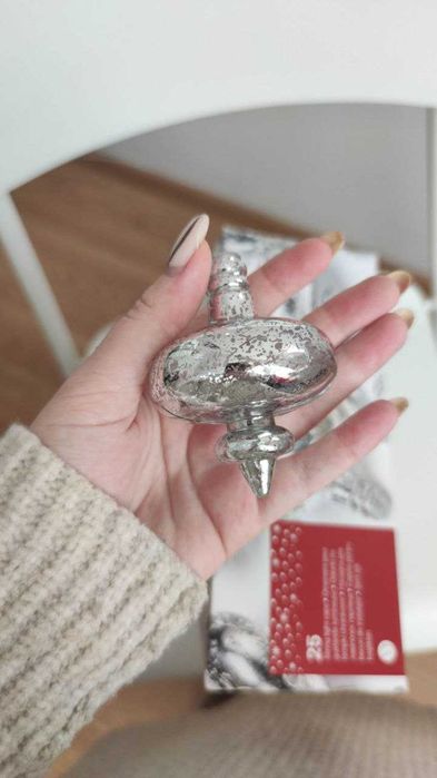 Osłonki na lampki choinkowe bączki srebrne