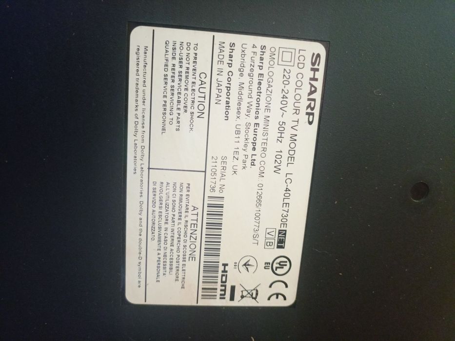 Telewizor Sharp sprawny