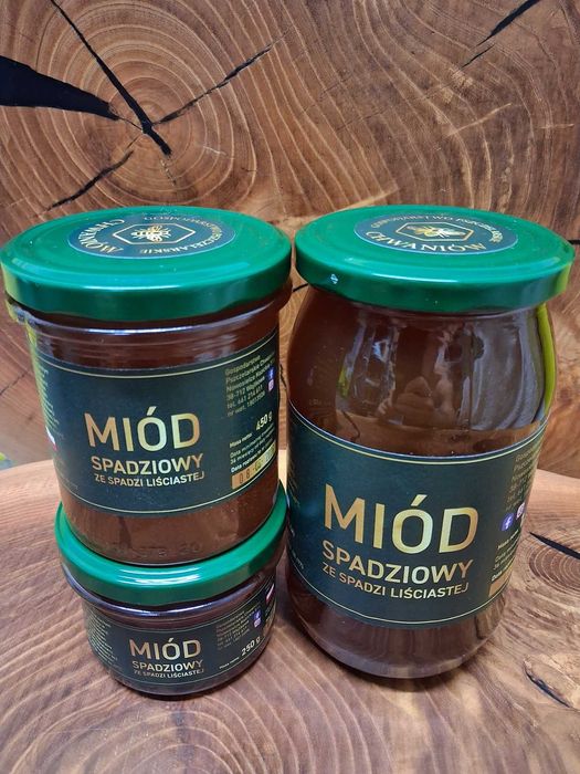 MIÓD spadziowy spadź LIŚCIASTA 250 g. gospodarstwo pszczelarskie chwaniów