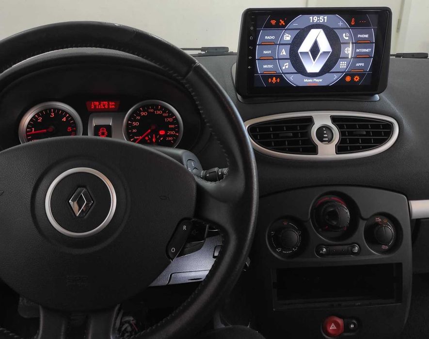 Rádio 2DIN 9"• Renault Clio 3 III • (2005 a 2014) • Android [4+64GB]