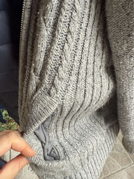 Kurtka lekka i sweter gruby rozpinany XXL bluza