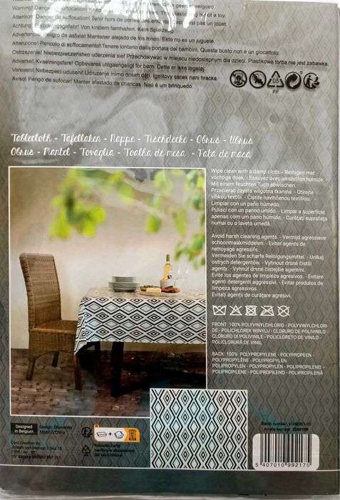 Nowy obrus / cerata wodoodporna 140x250 cm – wzór karo