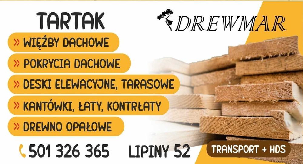 WIĘŹBA DACHOWA deski łaty drewno dachowe