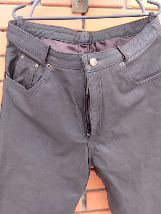 Штани кожані чорні підкладка