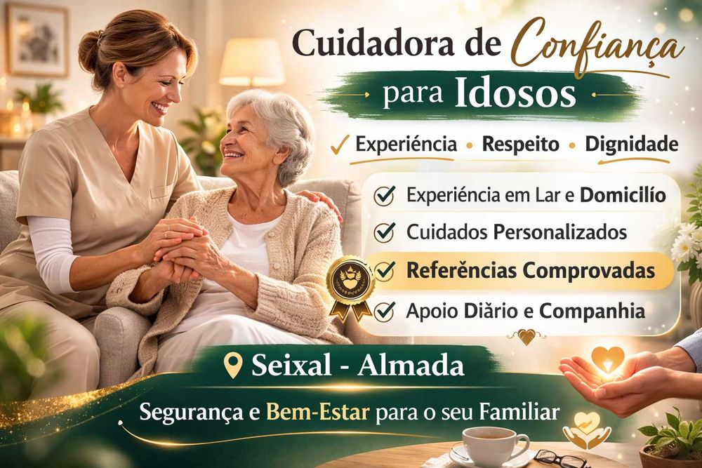 Cuidadora Idosos Domicílio | Particular | Seixal-Almada