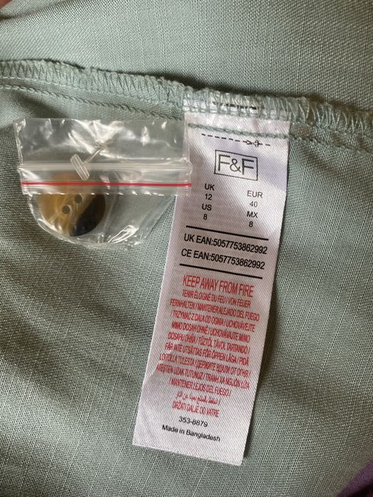 Stylowa koszula z pagonami, damska, rozpinana, nowa, F&F, rozmiar 40