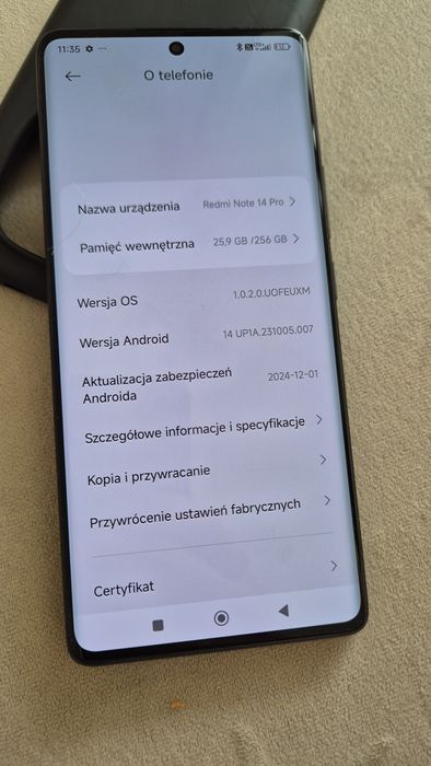 Xiaomi Redmi Note 14 pro 8/256gb bez rat super stan