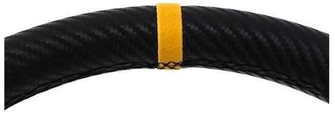 KIEROWNICA Sportowa SLIDE Wzór Carbon Pasek Żółty Szary Sklep Warszawa