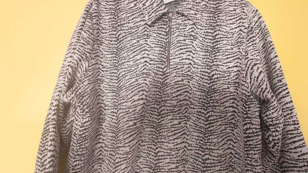 sweter damski stójka wzór zebra studio borgelt xl