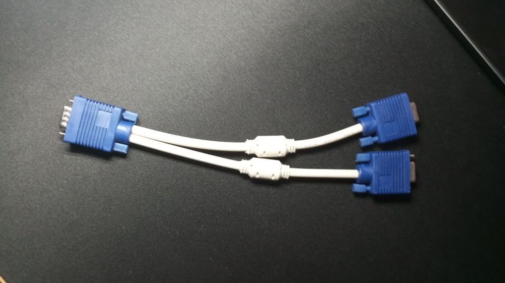 Перехідник VGA - 2 VGA 10 см