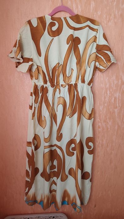 Платье туника пляжно повседневная вискоза спереди разрез L-XL
