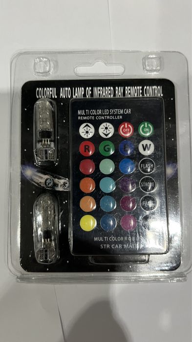 Lâmpadas LED, com comando varias cores - (Novas)