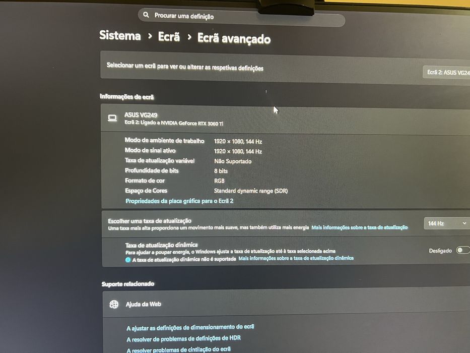 Monitor gaming 27 polegadas 144hz ( ler descrição )