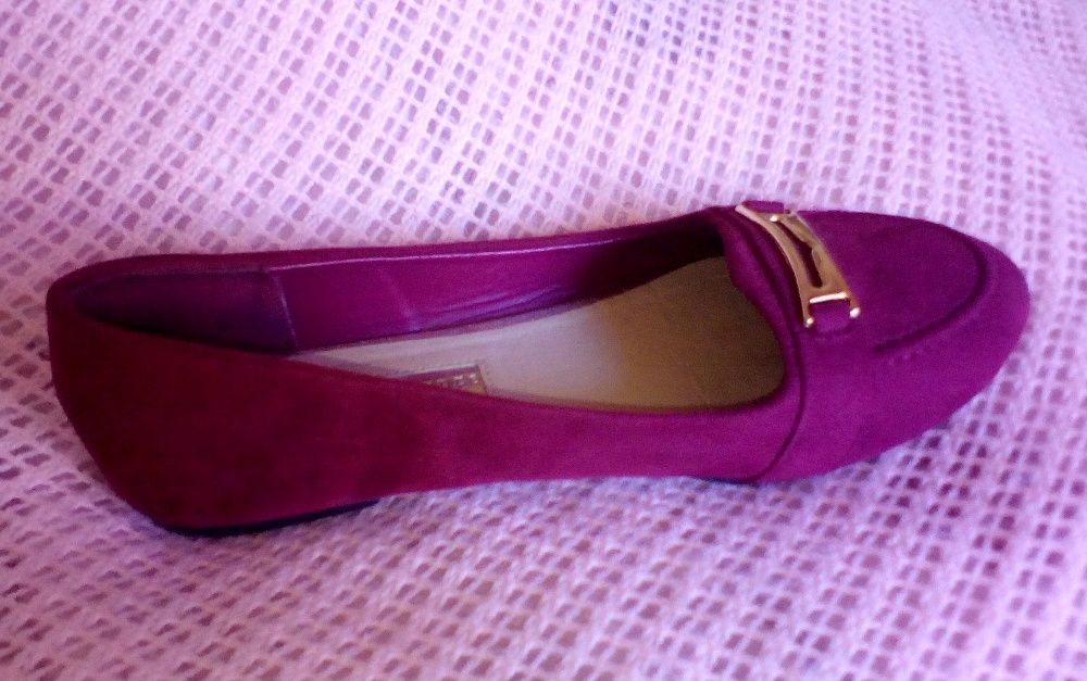 Балетки бордовые под замш