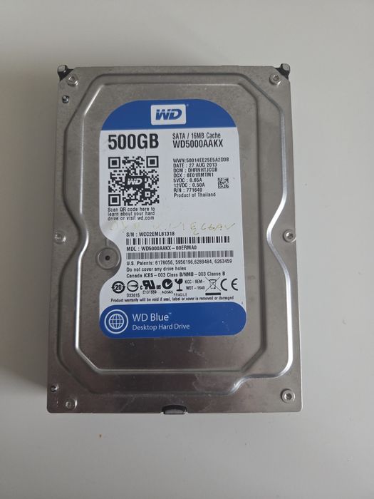 Dysk WD Blue 500 gb HDD Dobry stan 3.5
