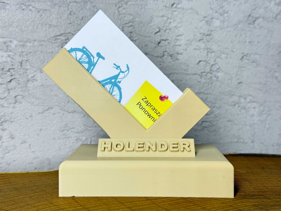 Elegancki stojak na wizytówki, wizytownik z personalizowanym napisem