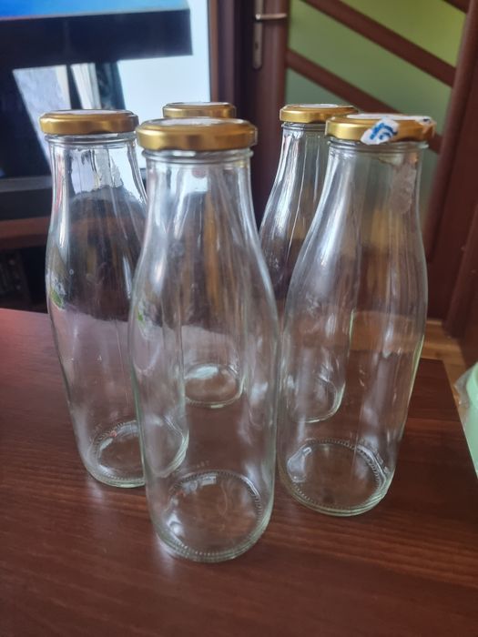 Litrowe butelki na sok - komplet 5 szt.