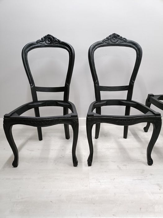 Stelaż krzesła Ludwik piaskowane, lakierowany czarny kolory 100szt