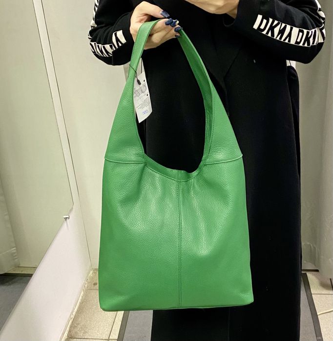 Сумка хобо Мягкая кожаная сумка Шоппер Virginia conti