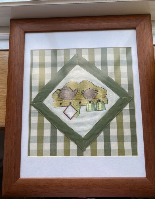 Quadro bordado de cozinha