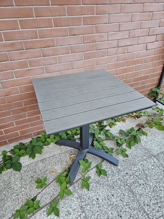 Stolik 70x70 na taras balkon szary antracyt jysk