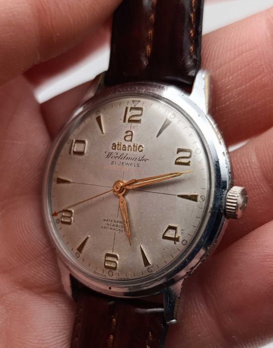 Stary zegarek Atlantic Worldmaster Super De Luxe, kolekcja, lata 50/60