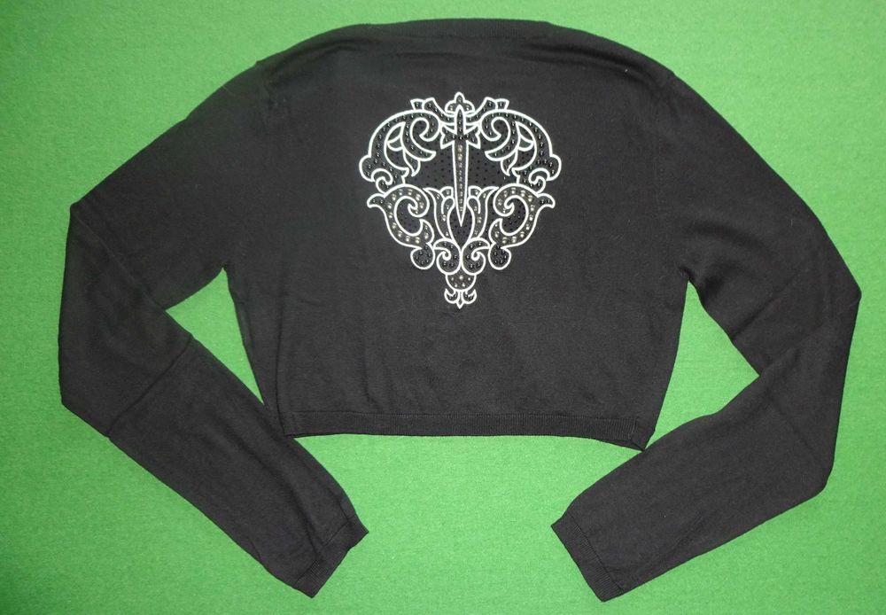 FAITH Connexion oryginalne LUX czarne bolerko ćwieki cyrkonie hafty S