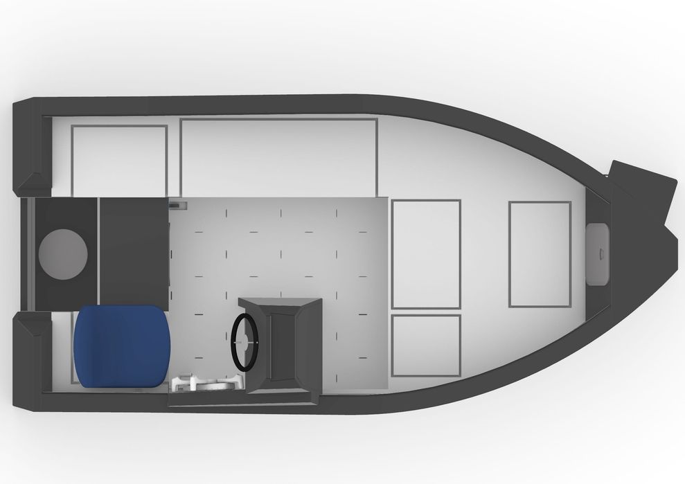 Łódź wędkarska aluminiowa 4m FishHawk 400