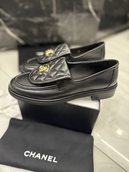 Mokasyny Chanel Black Leather