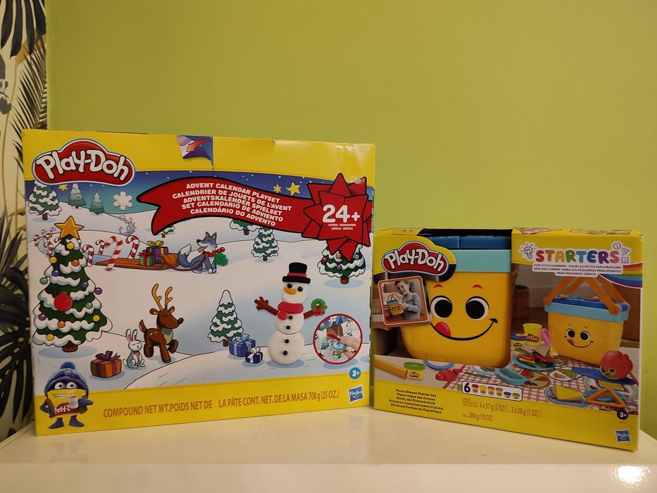 Ciastolina Play-Doh kalendarz adwentowy oraz Piknik i nauka kształtów