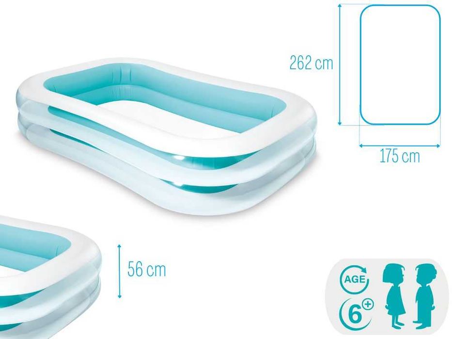 Детский надувной бассейн Intex 56483 Інтекс Интекс 262х175х56 см